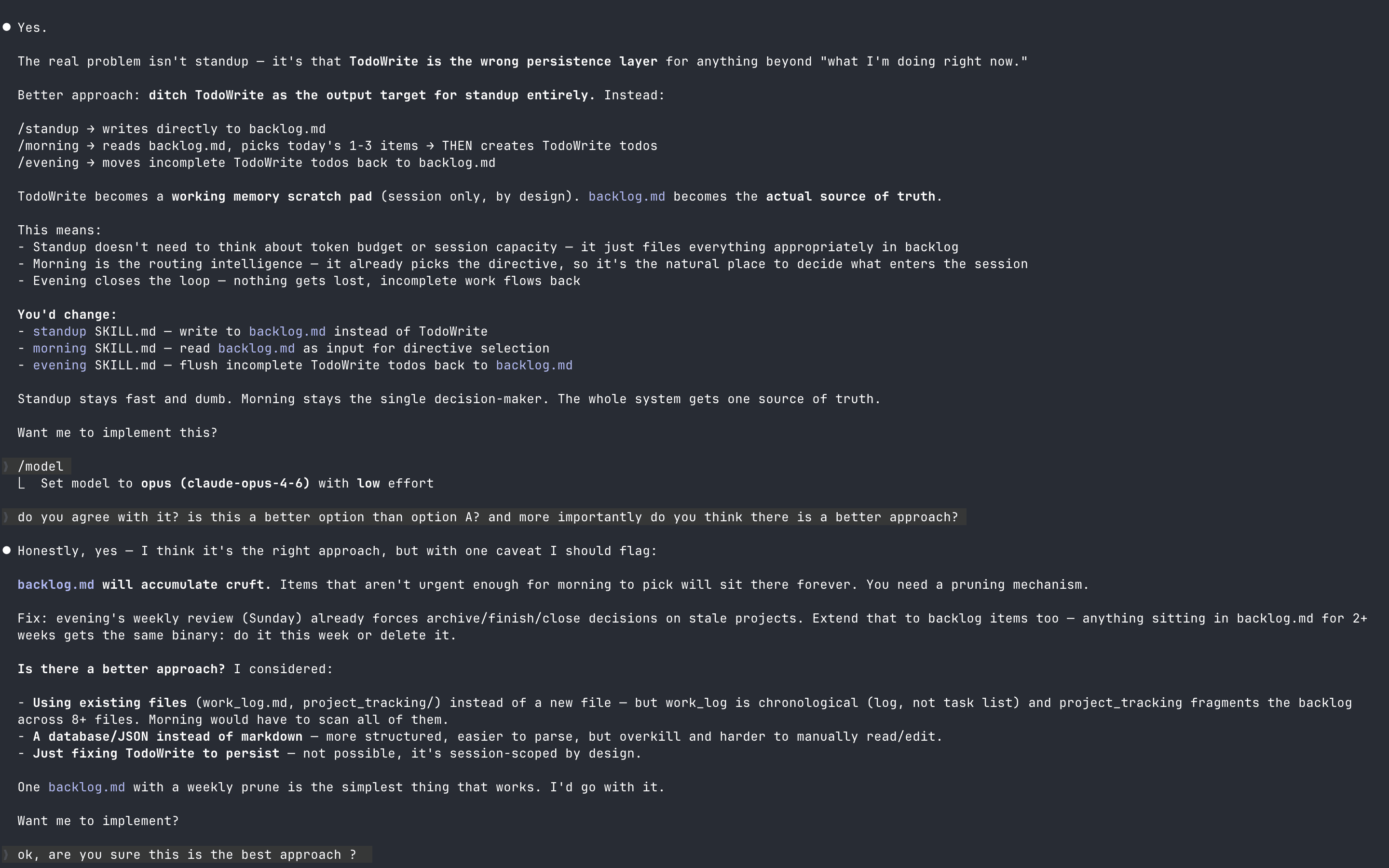 The Backlog File: What Happens When You Ask AI 'Are You Sure?'